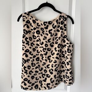 Abercrombie & Fitch Leopard Print Tank Top - Black and Tan